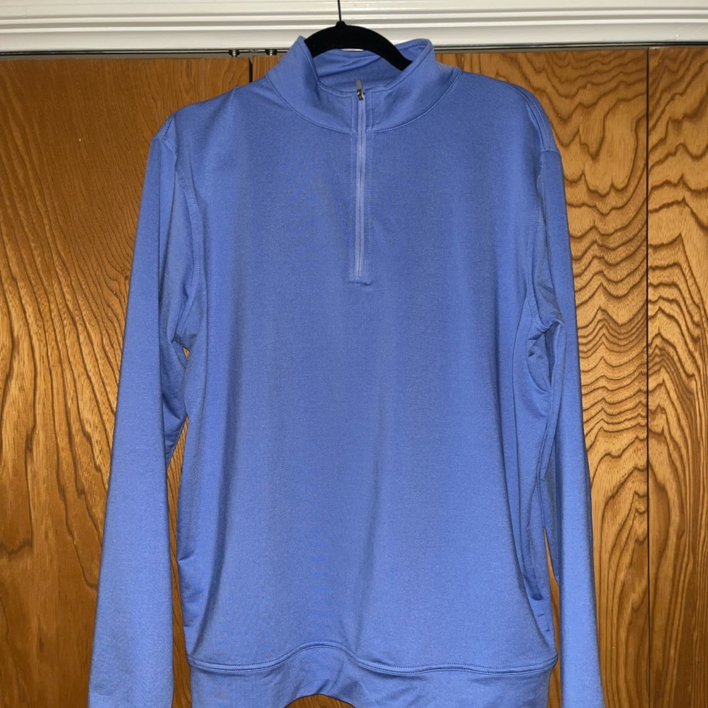 Peter Millar Blue Quarter-Zip Pullover